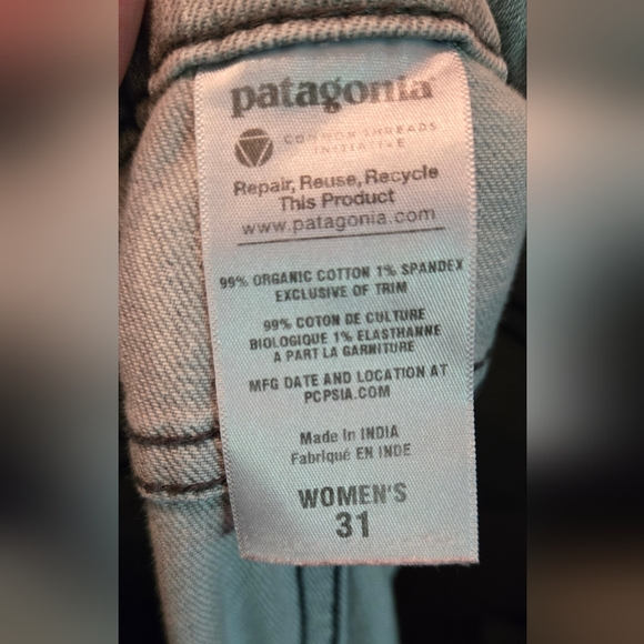 Patagonia Women's Straight Leg Jeans Light Blue/Gray Sz31 - Picture 9 of 10